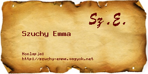 Szuchy Emma névjegykártya